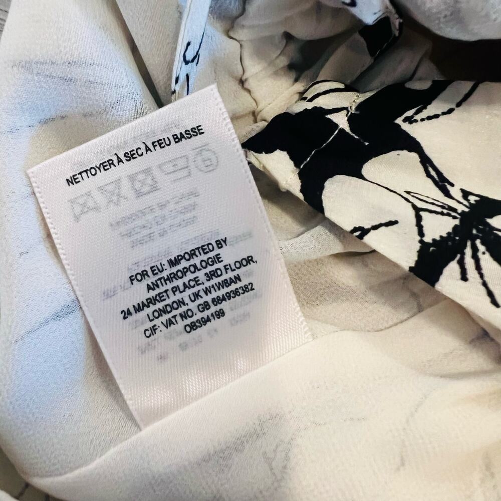 Anthropologie Elevenses Lilium Jumpsuit Medium 100% Silk Floral Wide Leg Floral - Picture 13 of 14